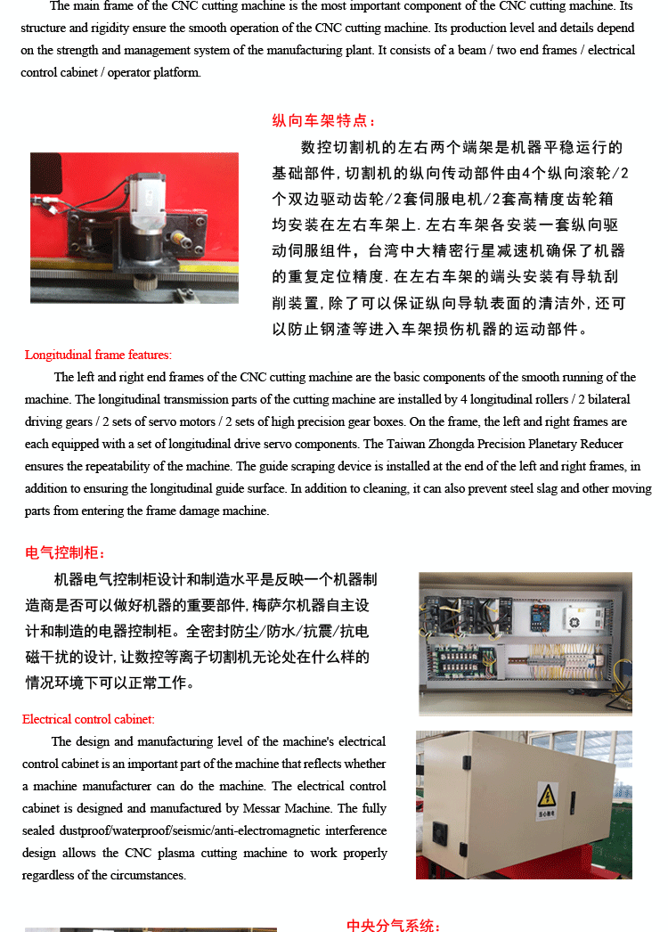 cnc cutting machine for flame and plasma